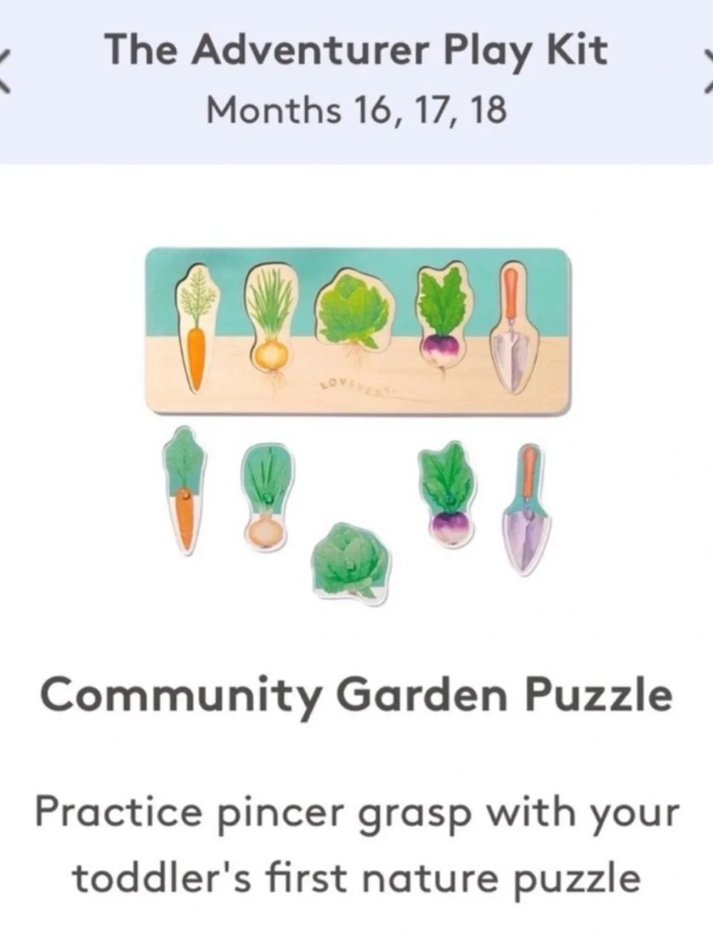 Lovevery Community Garden Puzzle Kids